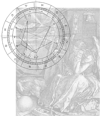 Melencolia m. Astro-Uhr 1912: Weg 1 - m�hselig, da m. Sucharbeit