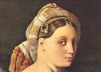 Ingres-Gemälde Odaliske, Ausschnitt