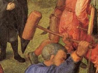 Duerer-Gemaelde: Marter der Zehntausend, Ausschnitt