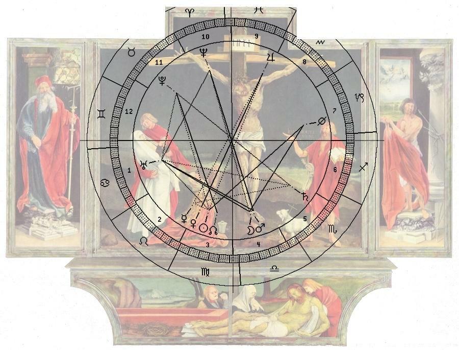 Gr�newald, Altar, Horoskop-Uhr f�r 1867