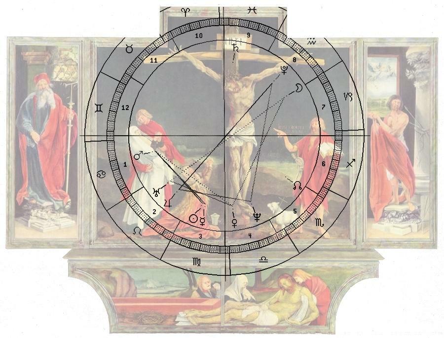 Gr�newald, Altar, Horoskop-Uhr 1789