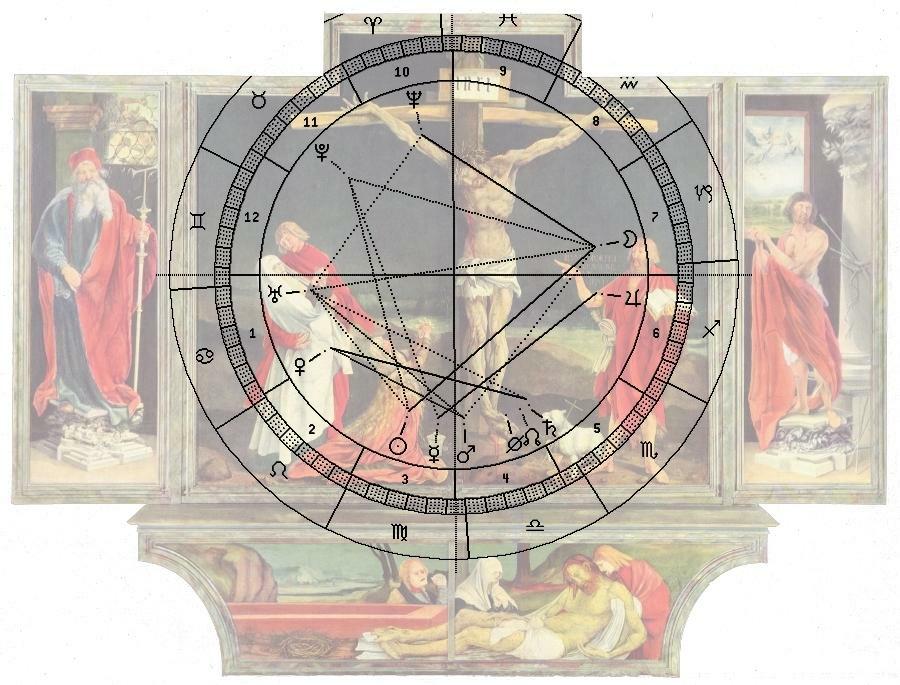 Gr�newald, Altar, Horoskop-Uhr f�r 1865